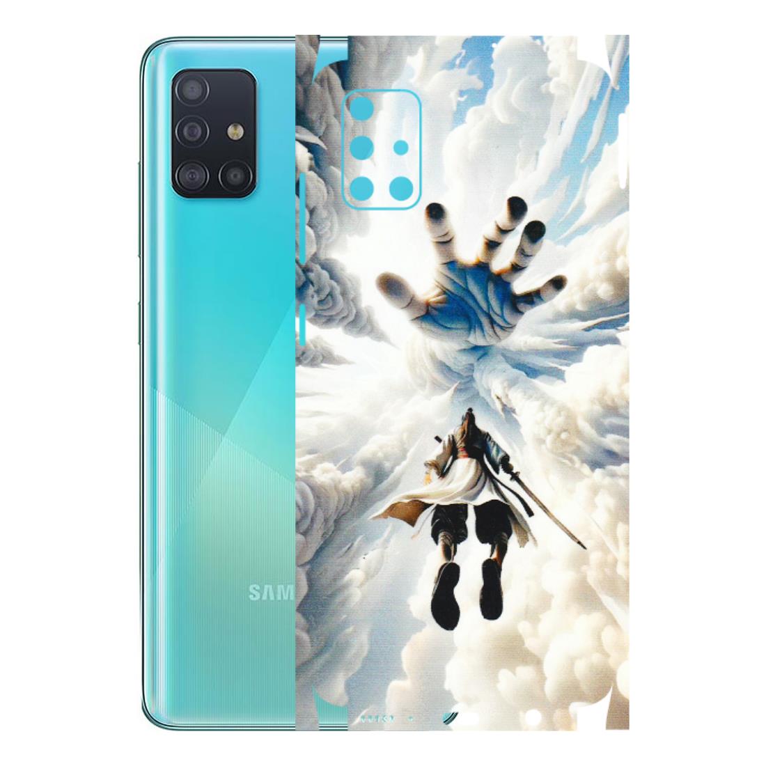Samsung A/S Series Phone Skins (All Models) - Big Hand With Monkey King - 3D Embossed Finish (L-323) Samsung Galaxy A51