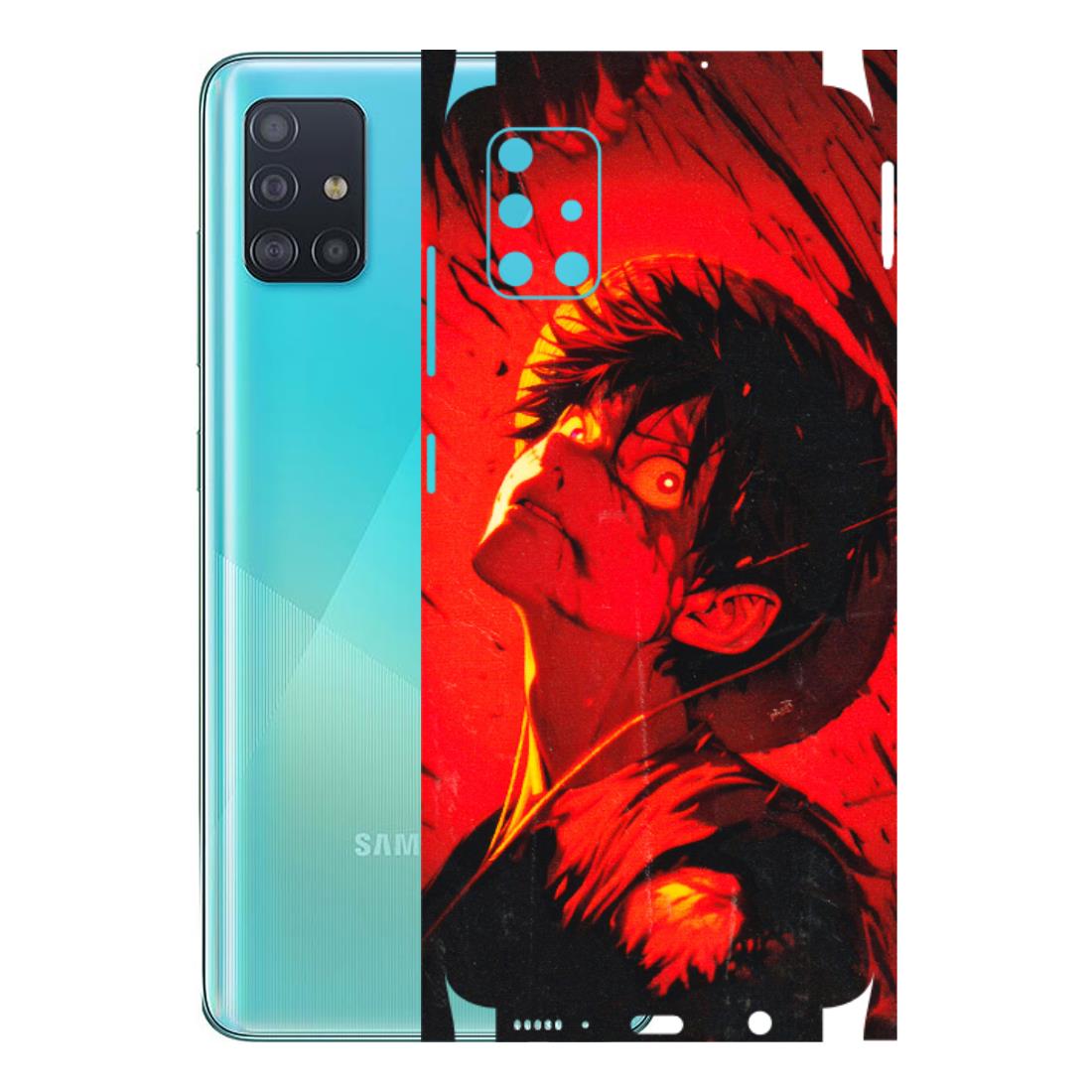 Samsung A/S Series Phone Skins (All Models) - D.Luffy Power Up One Piece Anime - 3D Embossed Finish (L-326) Samsung Galaxy A51