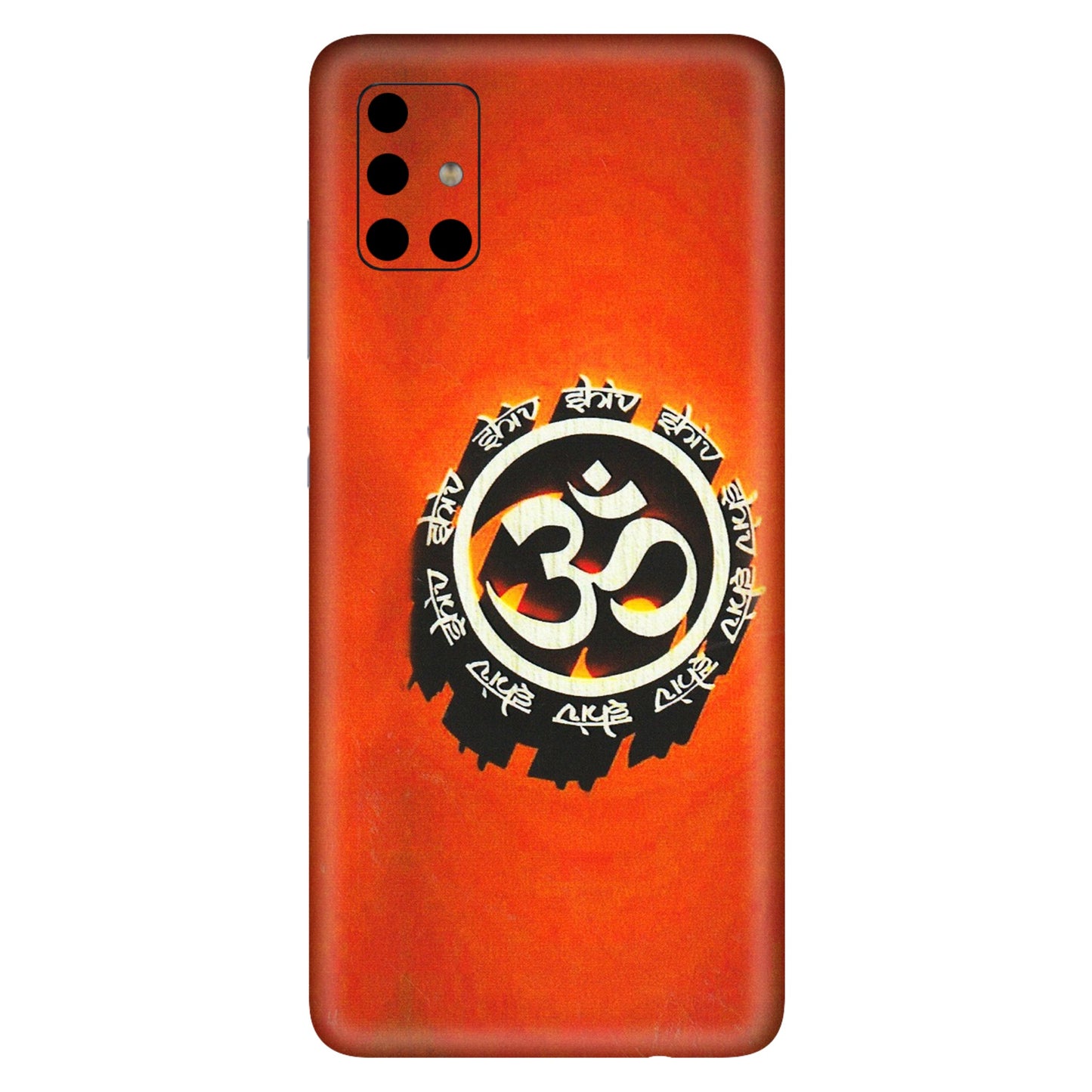 Samsung A/S Series Phone Skins (All Models) - Aum Shiv Orange - 3D Embossed Finish (L-32) Samsung Galaxy A51
