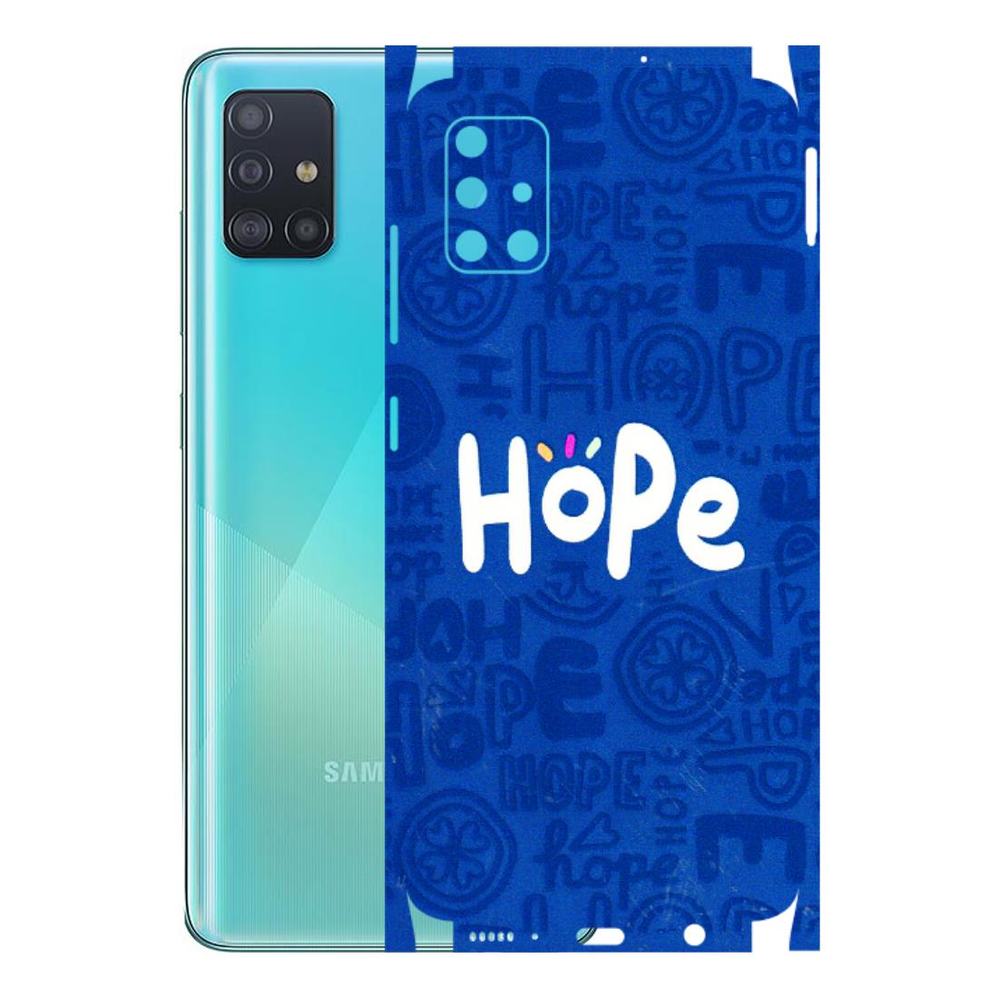 Samsung A/S Series Phone Skins (All Models) - Hope Doodles Blue - 3D Embossed Finish (L-43) Samsung Galaxy A51