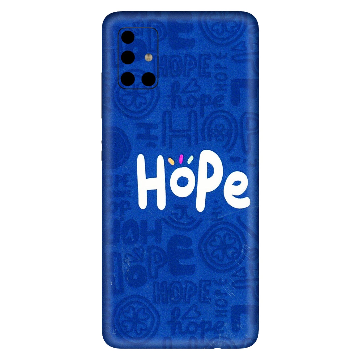 Samsung A/S Series Phone Skins (All Models) - Hope Doodles Blue - 3D Embossed Finish (L-43) Samsung Galaxy A51