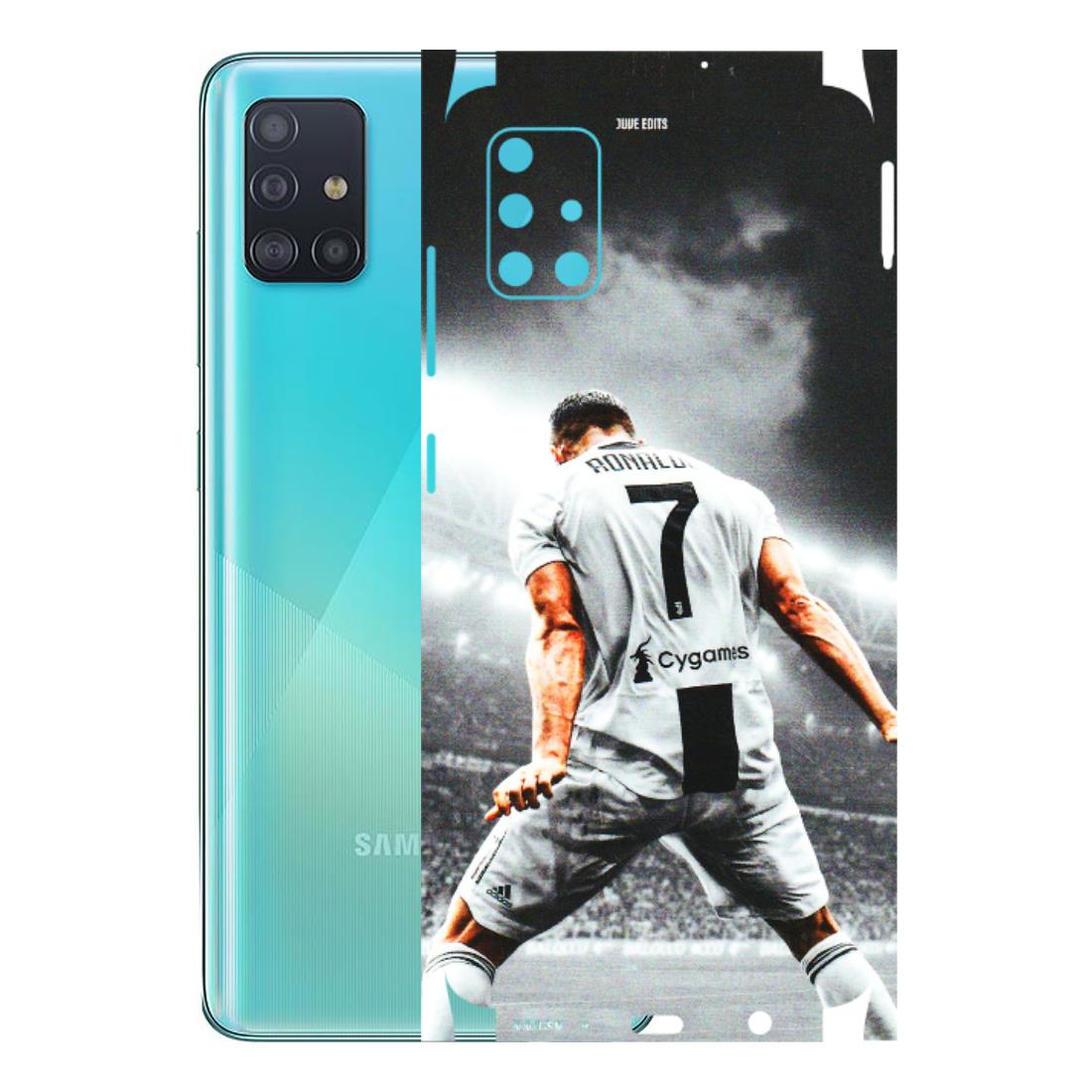 Samsung A/S Series Phone Skins (All Models) - Ronaldo CR7 Crazy - 3D Embossed Finish (L-44) Samsung Galaxy A51