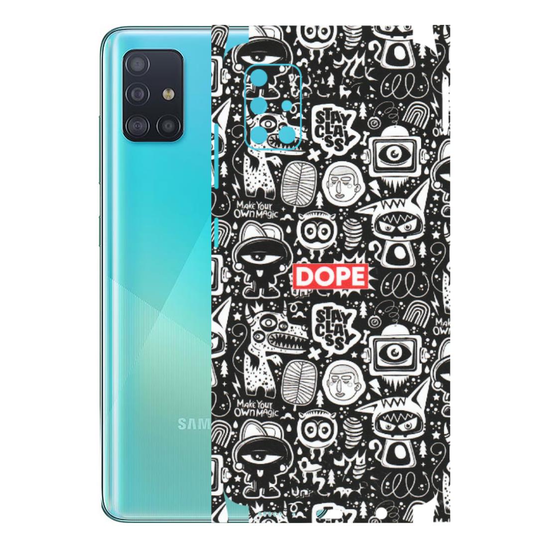 Samsung A/S Series Phone Skins (All Models) - Dope Stay Classy Black Doodles - Matte Finish (M-126) Samsung Galaxy A51