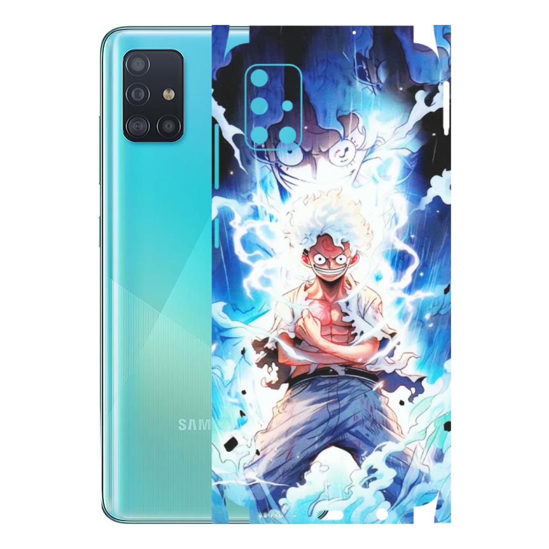 Samsung A/S Series Phone Skins (All Models) - Blue Thunder Luffy Anime - Matte Finish (M-132) Samsung Galaxy A51