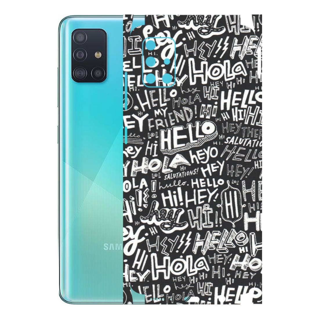 Samsung A/S Series Phone Skins (All Models) - Hi Hello Doodles - Matte Finish (M-25) Samsung Galaxy A51