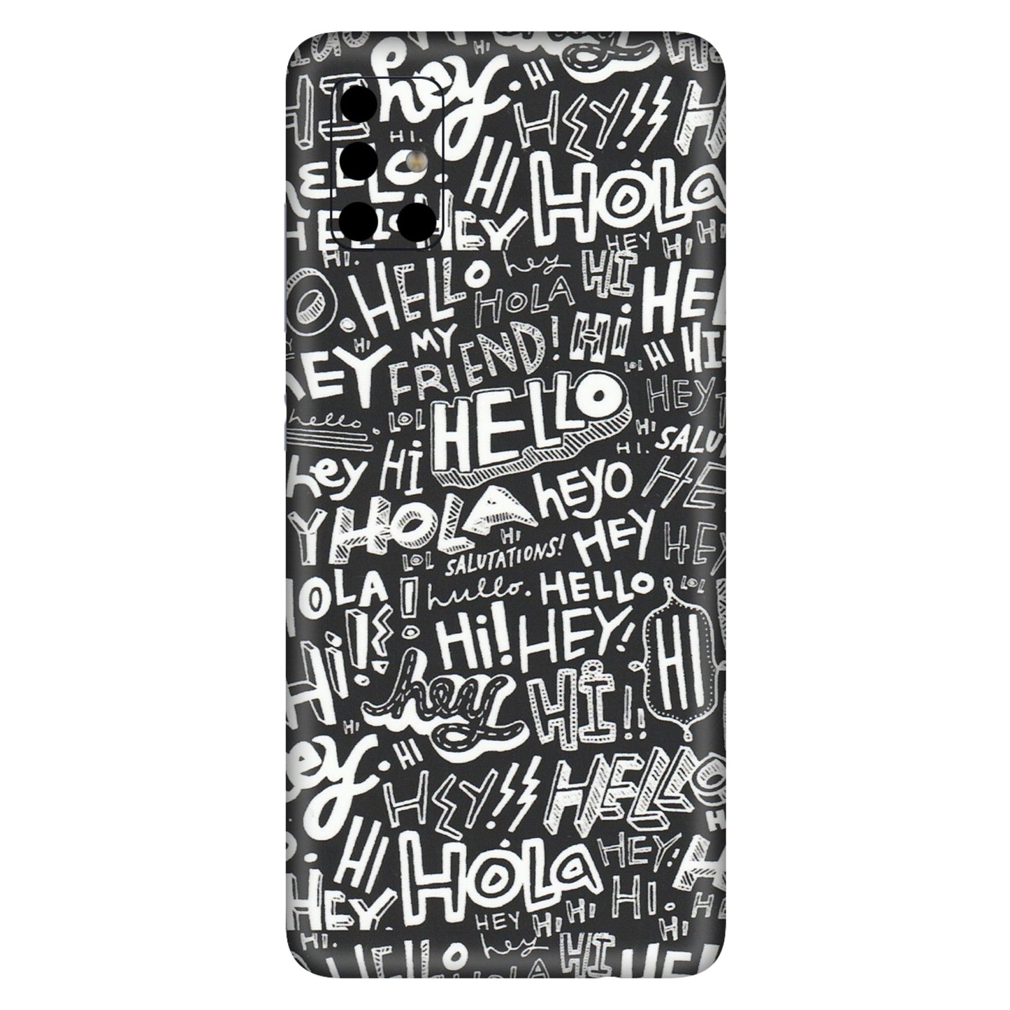 Samsung A/S Series Phone Skins (All Models) - Hi Hello Doodles - Matte Finish (M-25) Samsung Galaxy A51