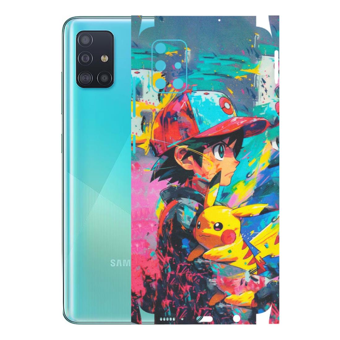 Samsung A/S Series Phone Skins (All Models) - Ash & Pikachu - Matte Finish (M-26) Samsung Galaxy A51