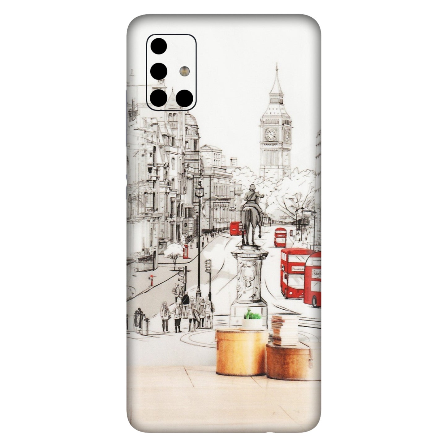 Samsung A/S Series Phone Skins (All Models) - London Street - Transparent Finish (T-02) Samsung Galaxy A51