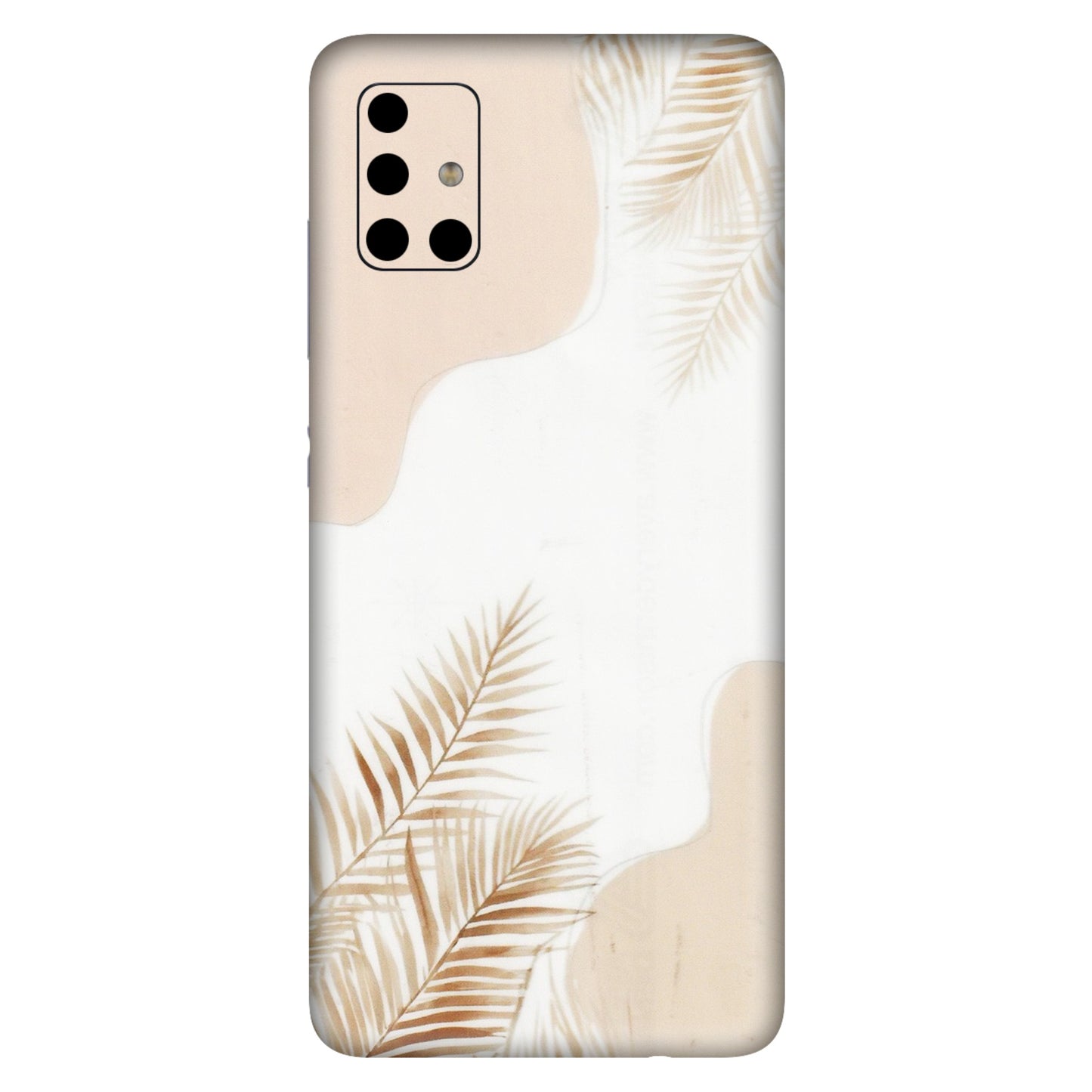 Samsung A/S Series Phone Skins (All Models) - Gold Petals Abstract - Transparent Finish (T-08) Samsung Galaxy A51