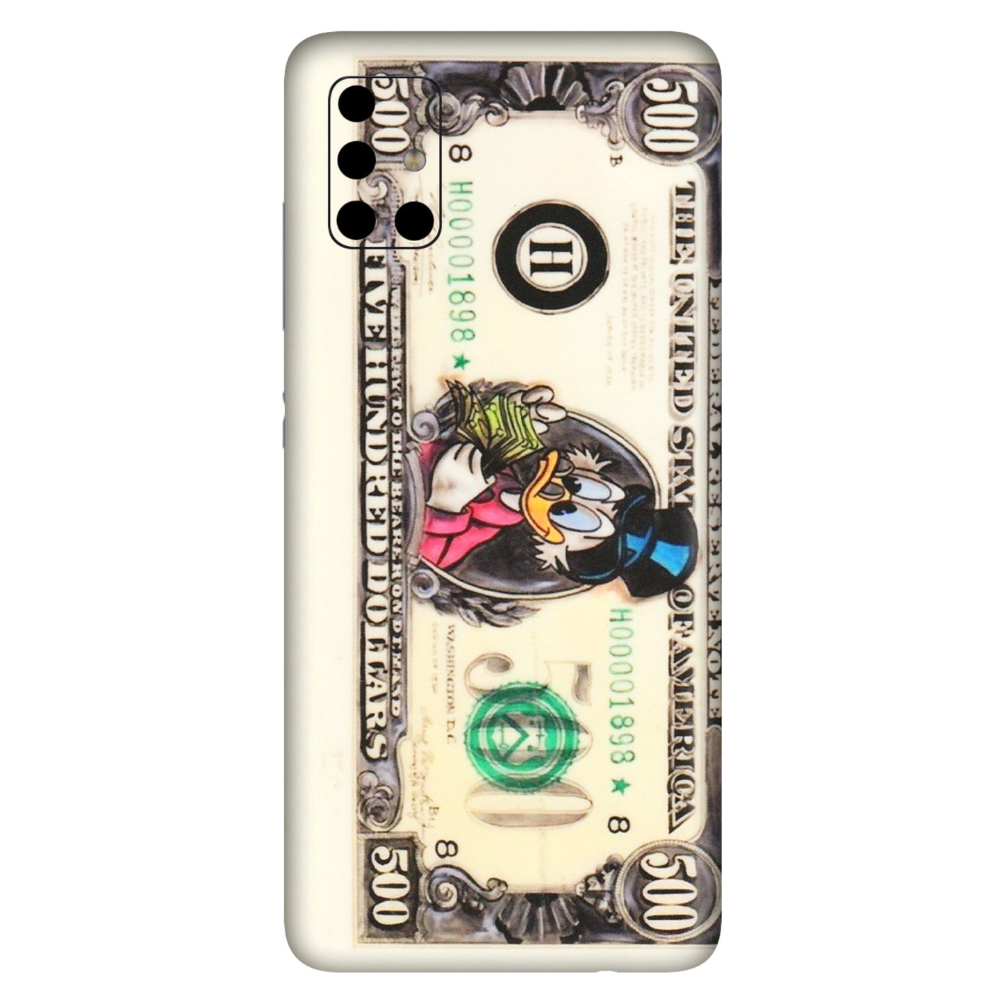 Samsung A/S Series Phone Skins (All Models) - Five Hundred Dollar Duck - Transparent Finish (T-15) Samsung Galaxy A51