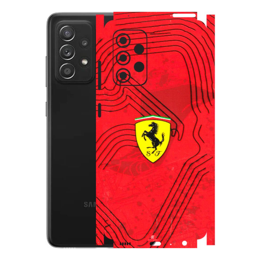 Samsung A/S Series Phone Skins (All Models) - Red Ferrari Logo Stylish - 3D Embossed Finish (L-238) Samsung Galaxy A52s (5G)