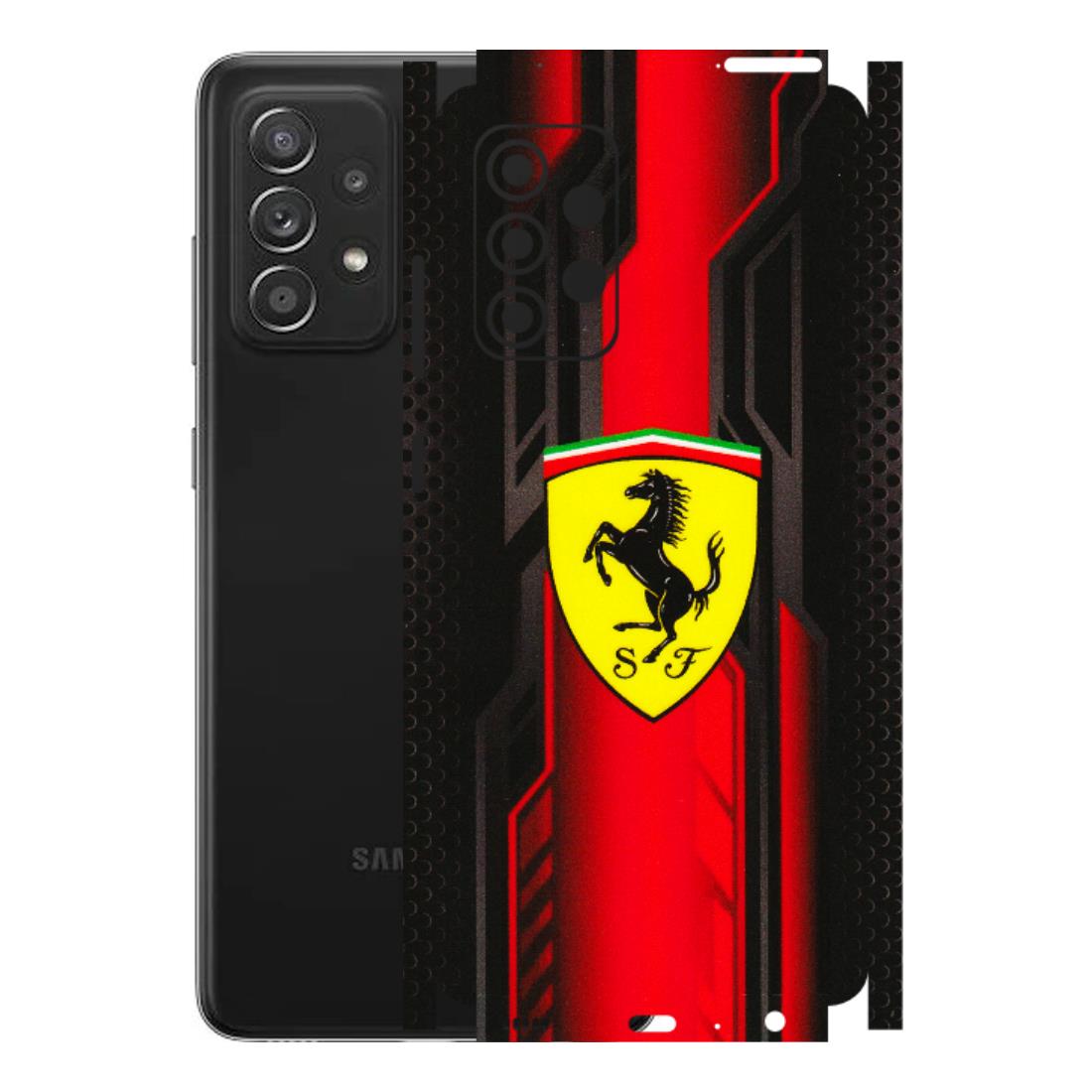 Samsung A/S Series Phone Skins (All Models) - Black Ferrari Logo - 3D Embossed Finish (L-253) Samsung Galaxy A52s (5G)