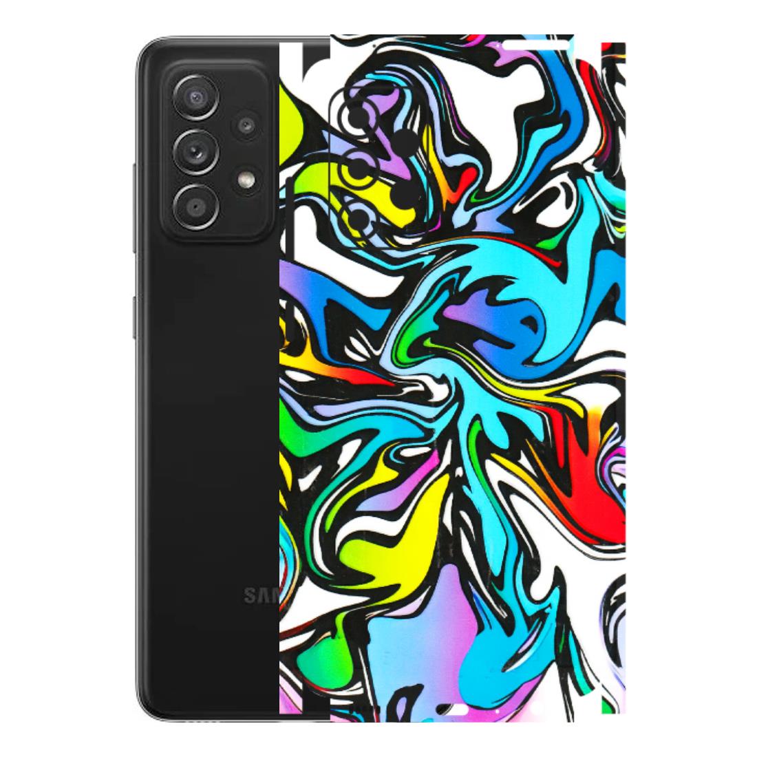 Samsung A/S Series Phone Skins (All Models) - Abstract Colour Paints - 3D Embossed Finish (L-271) Samsung Galaxy A52s (5G)