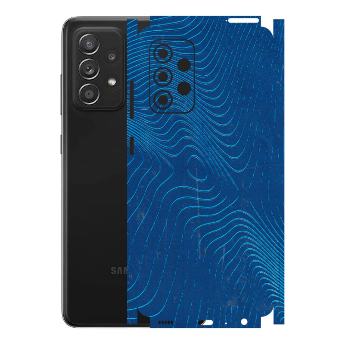 Samsung A/S Series Phone Skins (All Models) - Abstract Blue Line Map - 3D Embossed Finish (L-272) Samsung Galaxy A52s (5G)