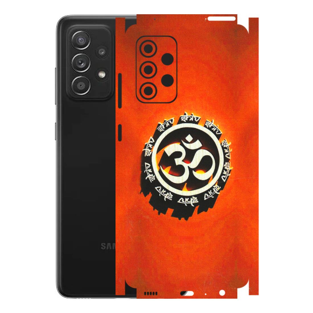 Samsung A/S Series Phone Skins (All Models) - Aum Shiv Orange - 3D Embossed Finish (L-32) Samsung Galaxy A52s (5G)