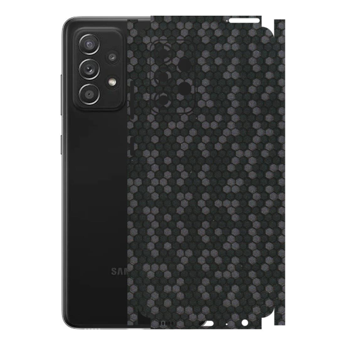 Samsung A/S Series Phone Skins (All Models) - Black Grey Honeycomb Sober - 3D Embossed Finish (L-85) Samsung Galaxy A52s (5G)