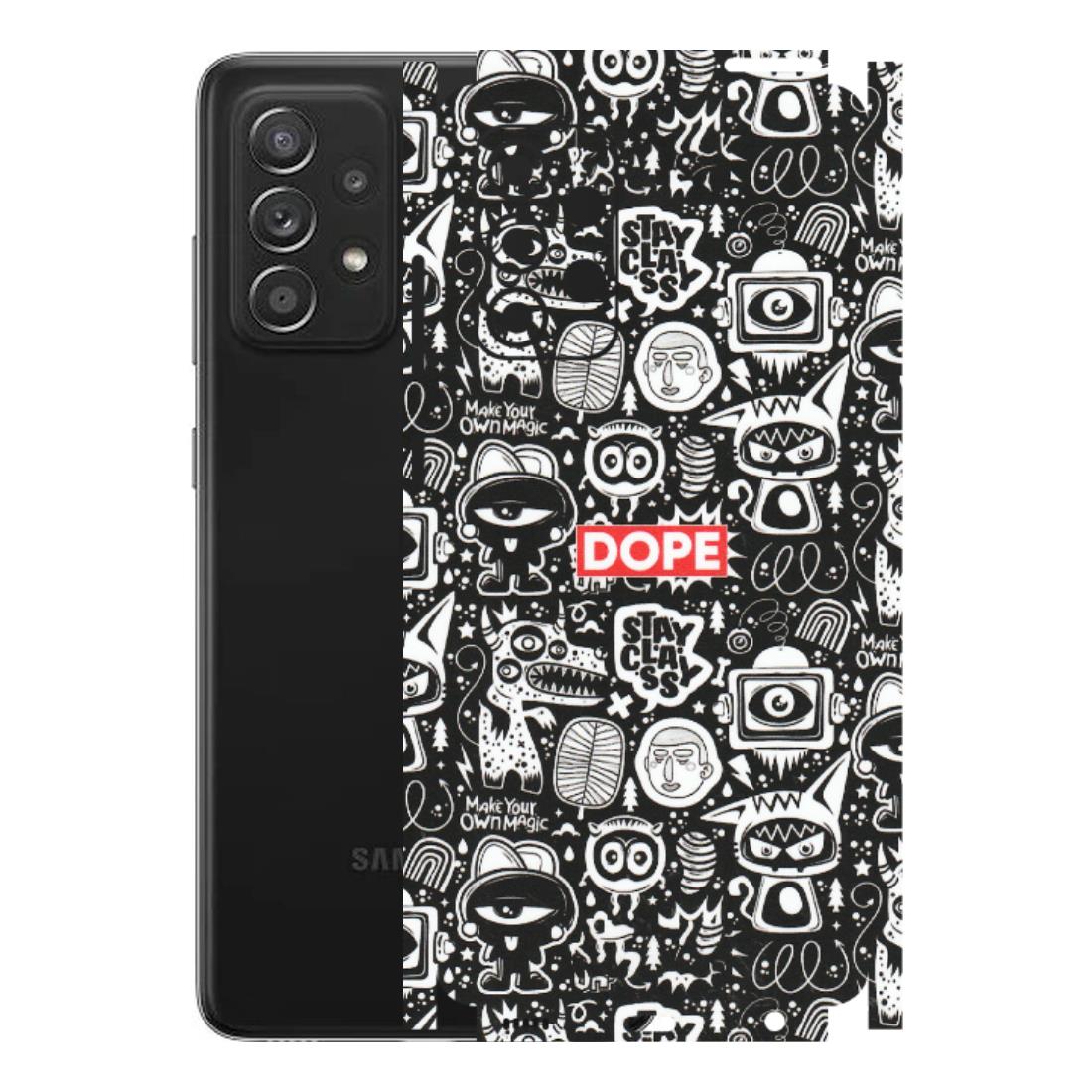 Samsung A/S Series Phone Skins (All Models) - Dope Stay Classy Black Doodles - Matte Finish (M-126) Samsung Galaxy A52s (5G)
