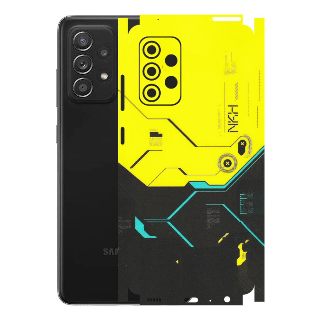 Samsung A/S Series Phone Skins (All Models) - Black Yellow Technica - Matte Finish (M-53) Samsung Galaxy A52s (5G)