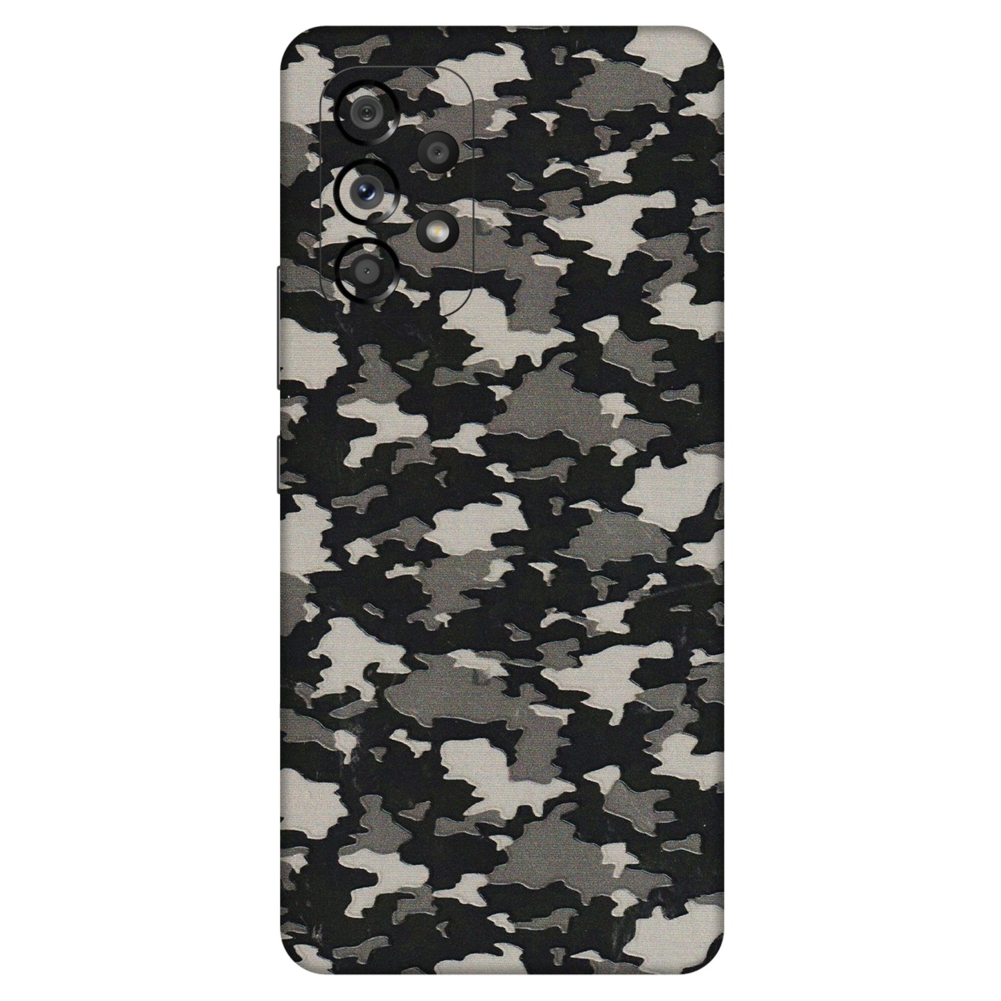 Samsung M/F/Note/Flip and C Phone Skins (All Models) - Black/Grey Camoflaunge - 3D Embossed Finish (L-142) Samsung Galaxy A53 (5G)