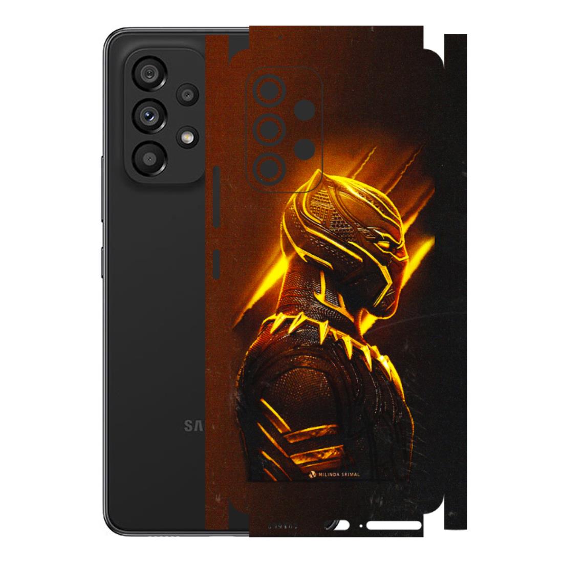 Samsung M/F/Note/Flip and C Phone Skins (All Models) - Gold Black Panther - 3D Embossed Finish (L-181) Samsung Galaxy A53 (5G)