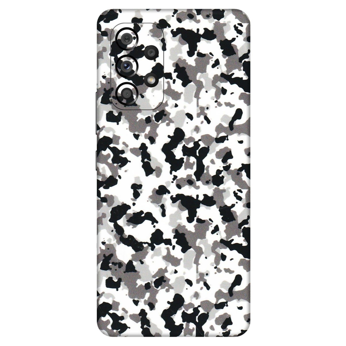Samsung M/F/Note/Flip and C Phone Skins (All Models) - White Black Camouflage - 3D Embossed Finish (L-18) Samsung Galaxy A53 (5G)