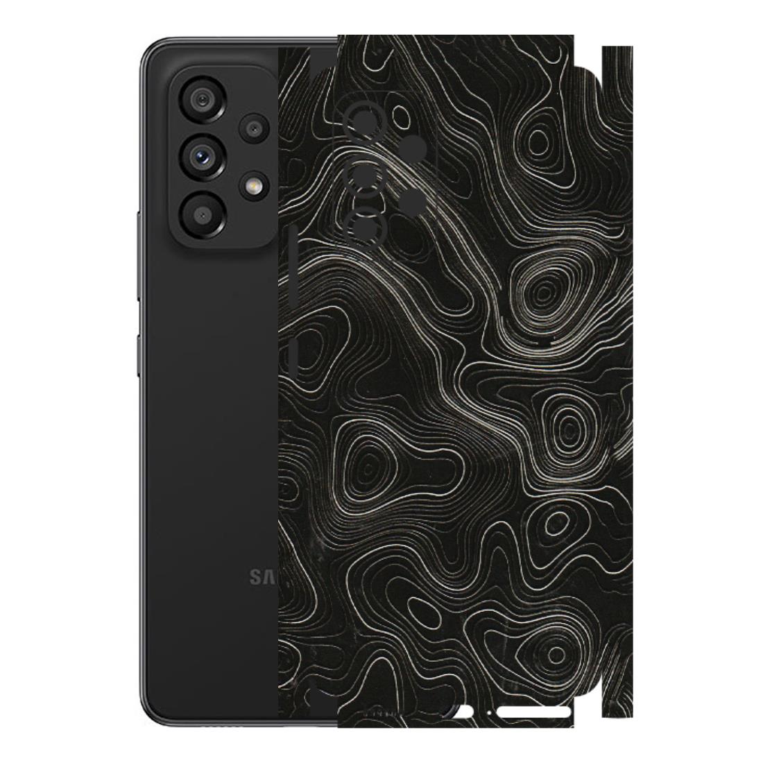 Samsung M/F/Note/Flip and C Phone Skins (All Models) - Black Swirl - 3D Embossed Finish (L-196) Samsung Galaxy A53 (5G)