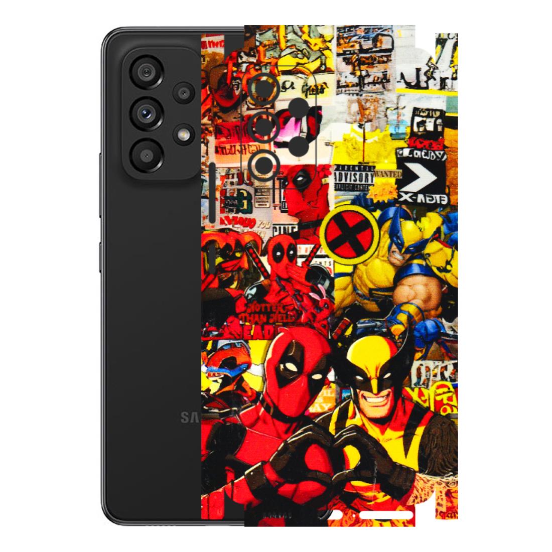 Samsung M/F/Note/Flip and C Phone Skins (All Models) - Spidy Wolverine - 3D Embossed Finish (L-310) Samsung Galaxy A53 (5G)