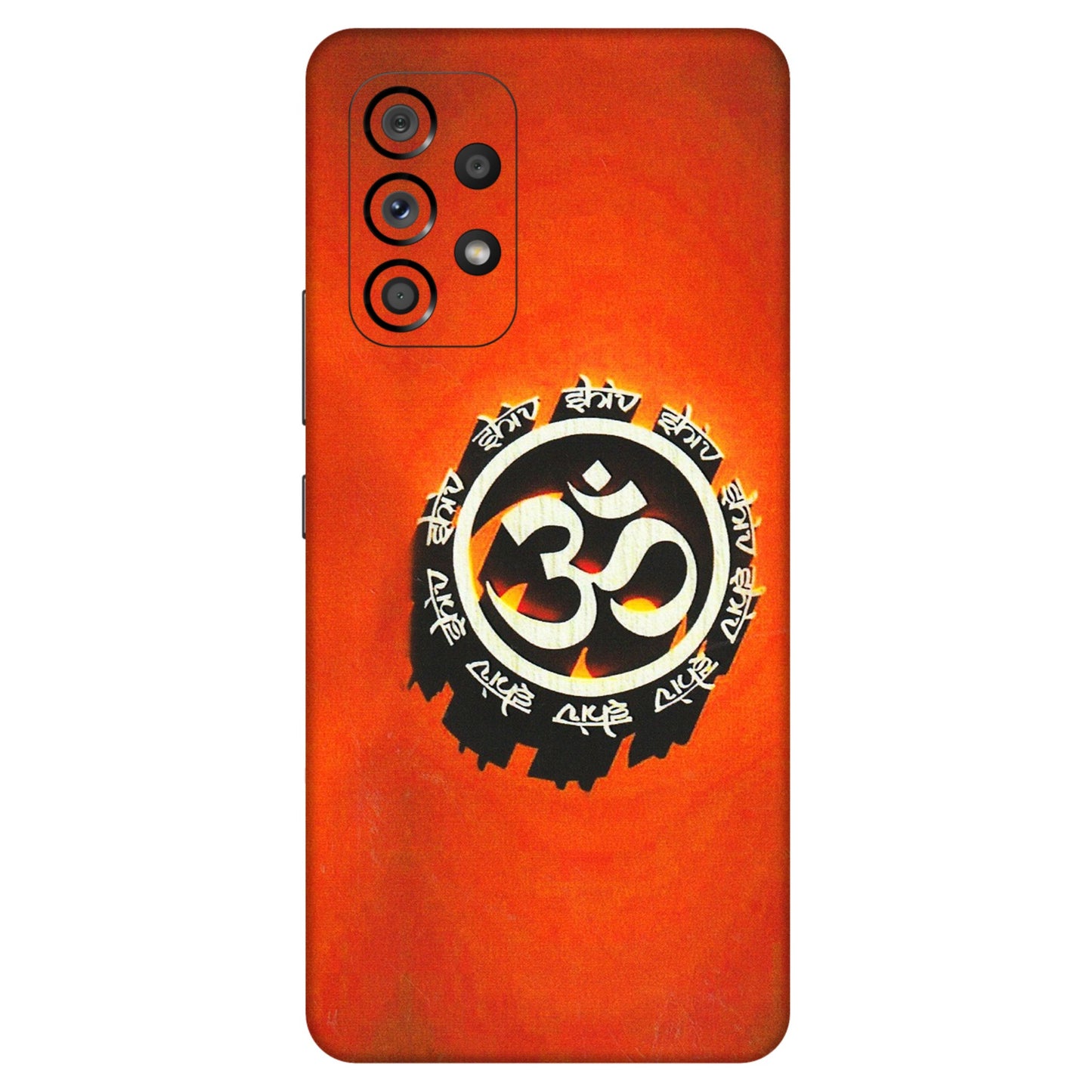 Samsung M/F/Note/Flip and C Phone Skins (All Models) - Aum Shiv Orange - 3D Embossed Finish (L-32) Samsung Galaxy A53 (5G)