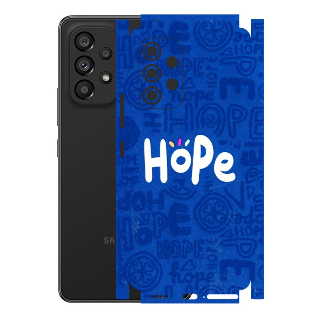 Samsung M/F/Note/Flip and C Phone Skins (All Models) - Hope Doodles Blue - 3D Embossed Finish (L-43) Samsung Galaxy A53 (5G)