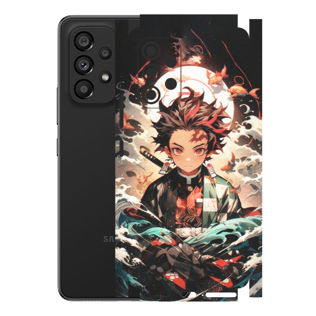 Samsung M/F/Note/Flip and C Phone Skins (All Models) - Tanjiro Demon Slayer Anime - Matte Finish (M-158) Samsung Galaxy A53 (5G)