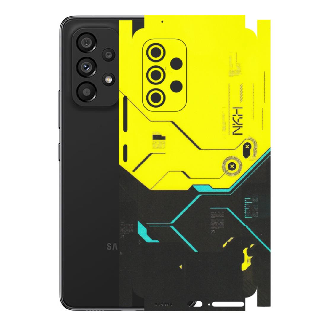 Samsung M/F/Note/Flip and C Phone Skins (All Models) - Black Yellow Technica - Matte Finish (M-53) Samsung Galaxy A53 (5G)