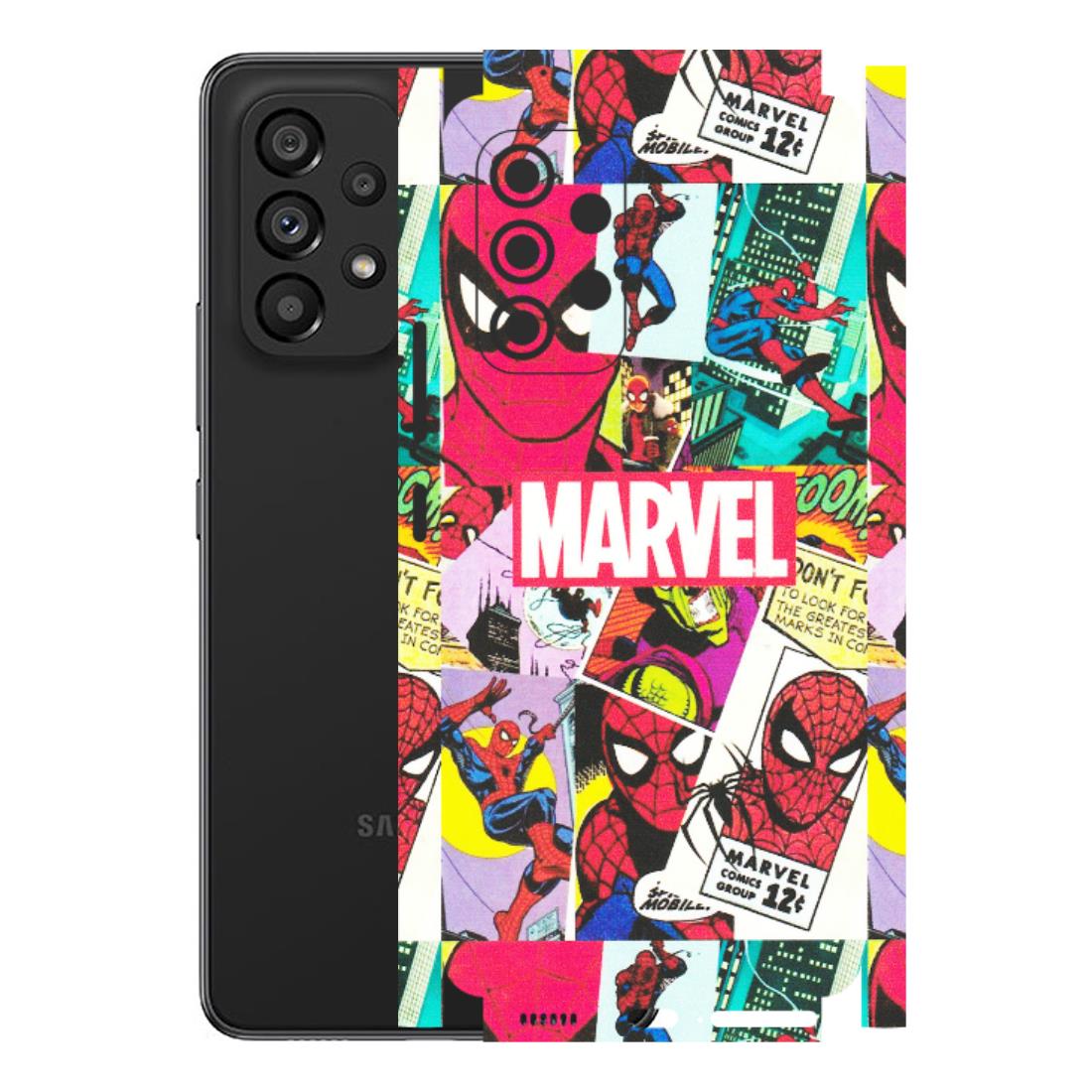 Samsung M/F/Note/Flip and C Phone Skins (All Models) - Marvel Comic Spiderman Grafitti - Matte Finish (M-72) Samsung Galaxy A53 (5G)
