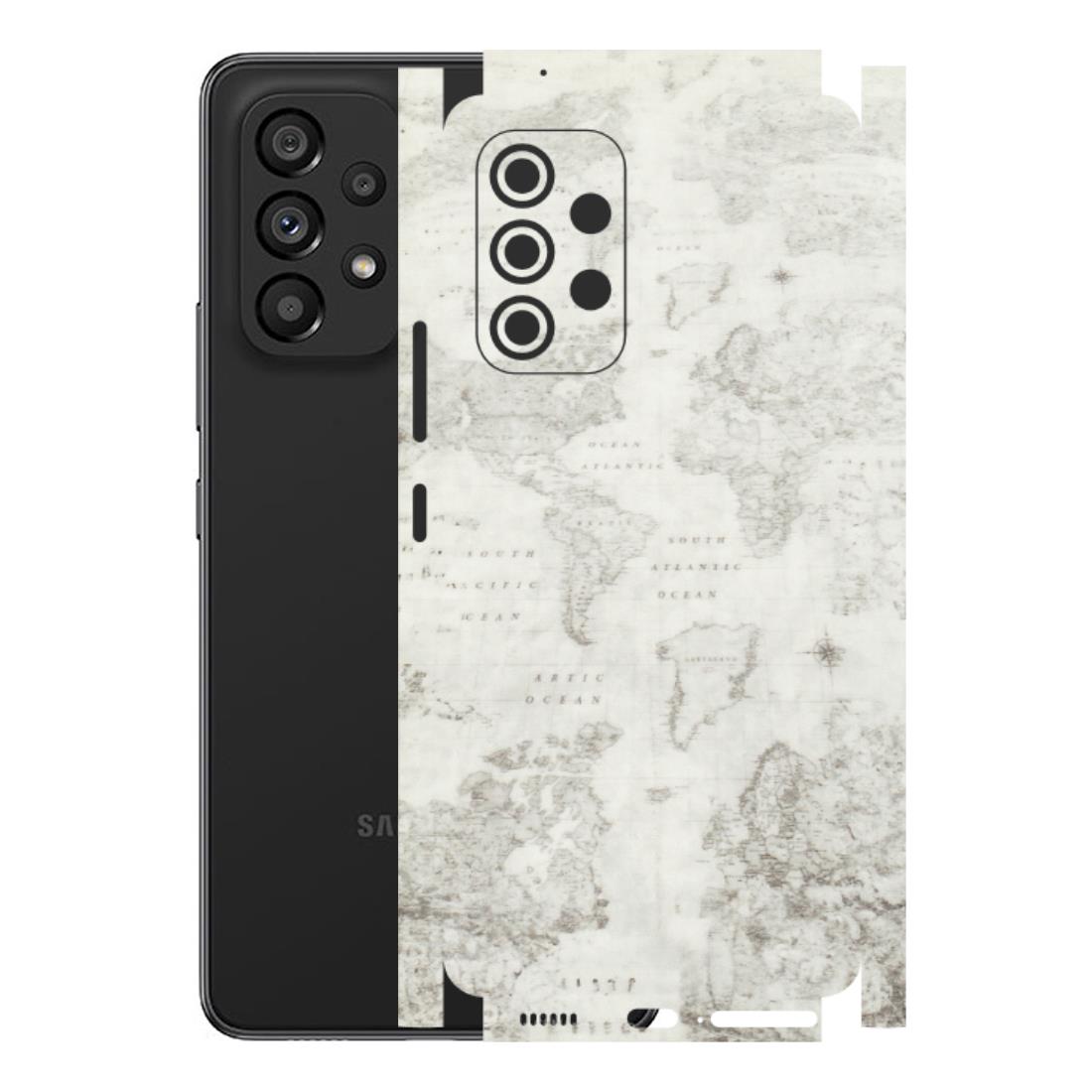 Samsung M/F/Note/Flip and C Phone Skins (All Models) - World Travel Map - Transparent Finish (T-04) Samsung Galaxy A53 (5G)