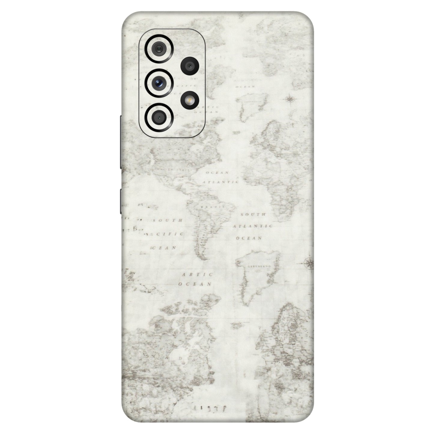 Samsung M/F/Note/Flip and C Phone Skins (All Models) - World Travel Map - Transparent Finish (T-04) Samsung Galaxy A53 (5G)