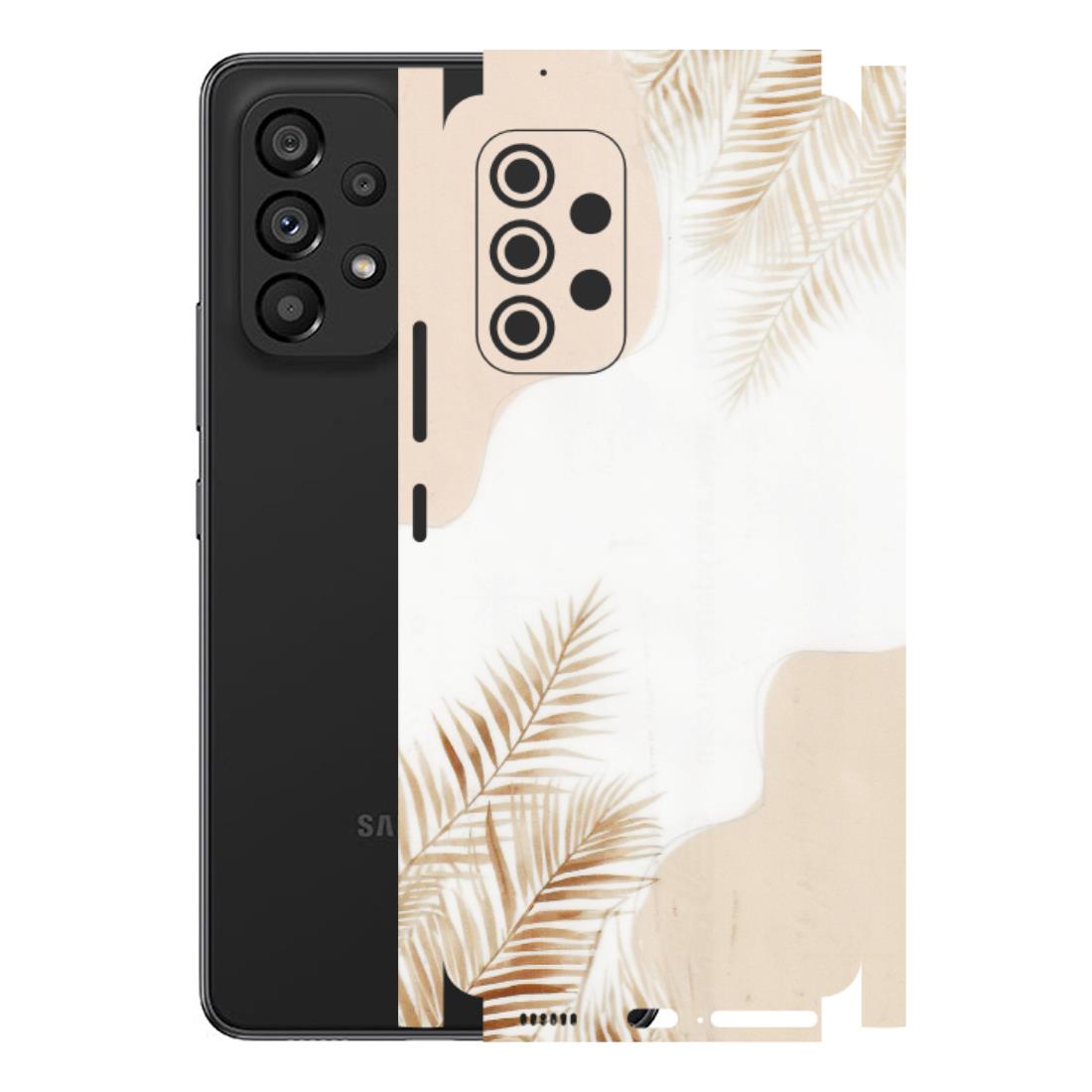 Samsung M/F/Note/Flip and C Phone Skins (All Models) - Gold Petals Abstract - Transparent Finish (T-08) Samsung Galaxy A53 (5G)