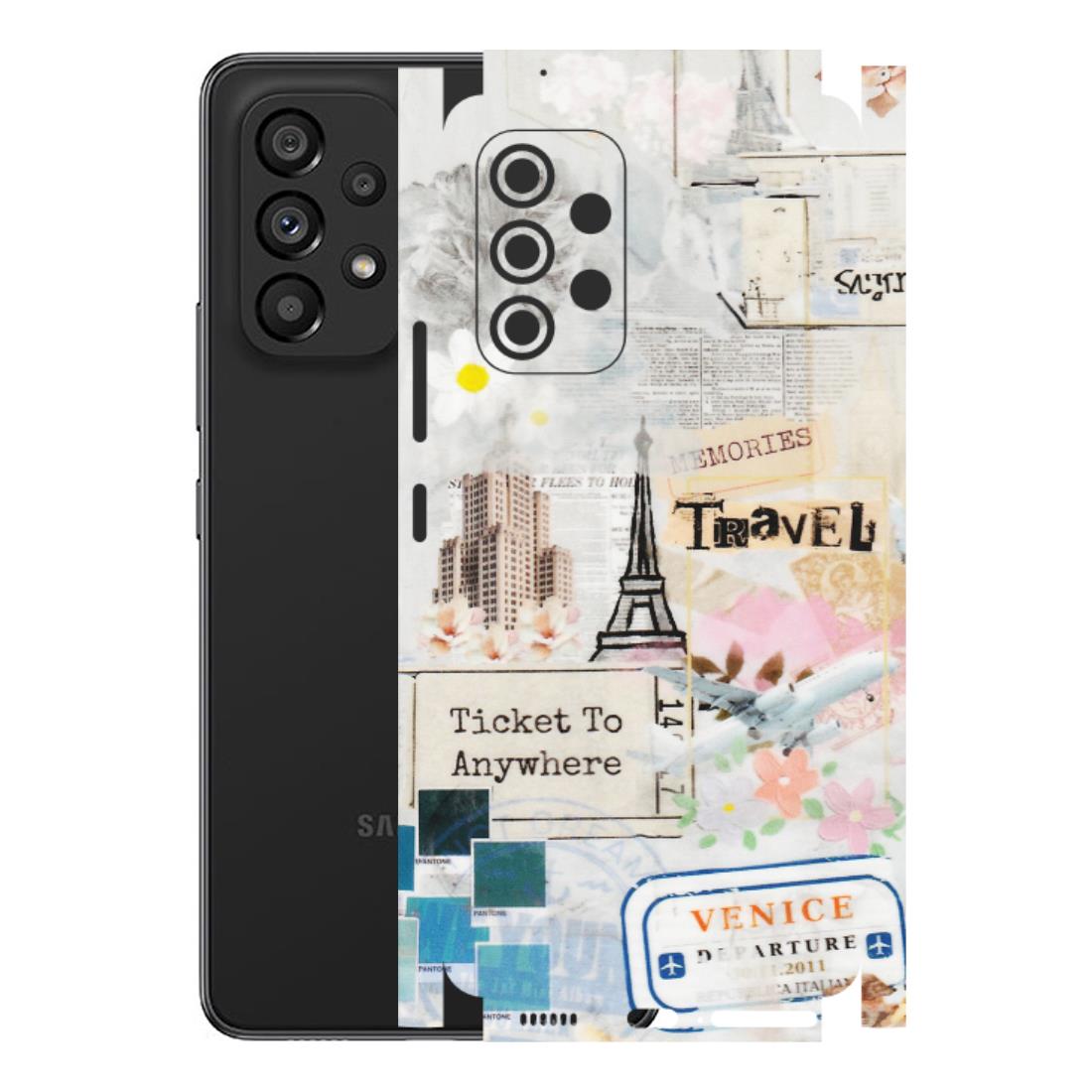 Samsung M/F/Note/Flip and C Phone Skins (All Models) - Travel Memories - Transparent Finish (T-09) Samsung Galaxy A53 (5G)