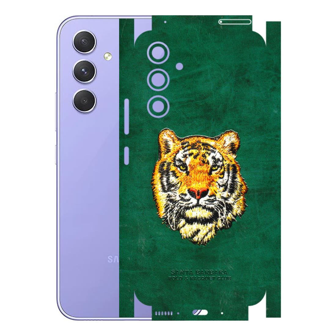 Samsung A/S Series Phone Skins (All Models) - Leather Feel Tiger - 3D Embossed Finish (L-111) Samsung Galaxy A54 (5G)