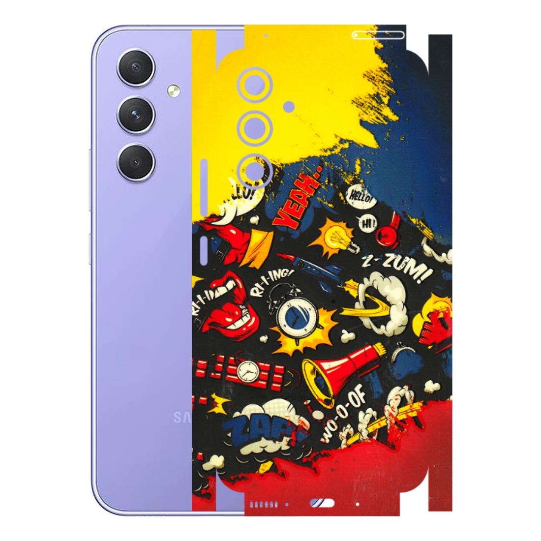 Samsung A/S Series Phone Skins (All Models) - Pacific Doodle Art - 3D Embossed Finish (L-120) Samsung Galaxy A54 (5G)