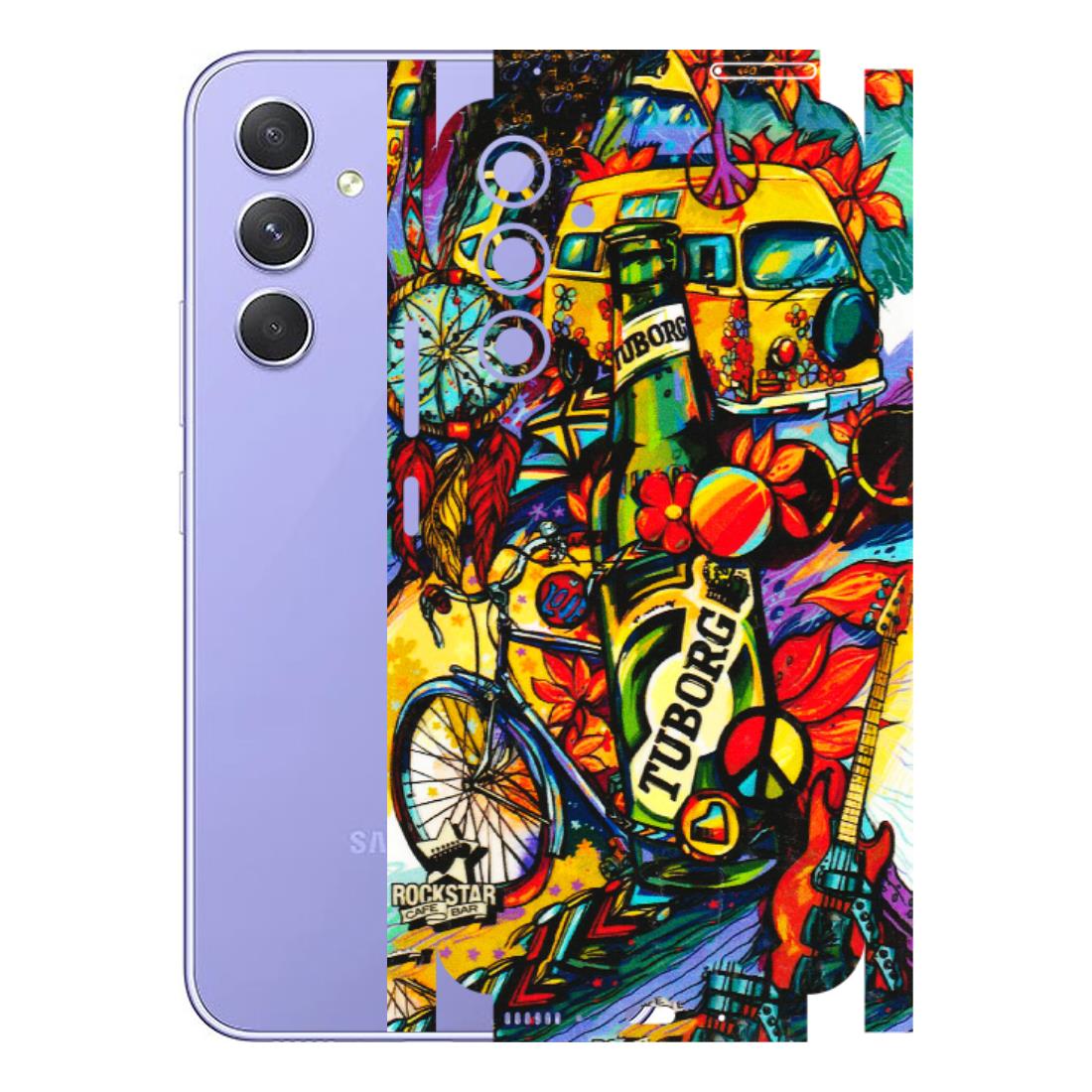 Samsung A/S Series Phone Skins (All Models) - Cool Beer Bottle - 3D Embossed Finish (L-193) Samsung Galaxy A54 (5G)