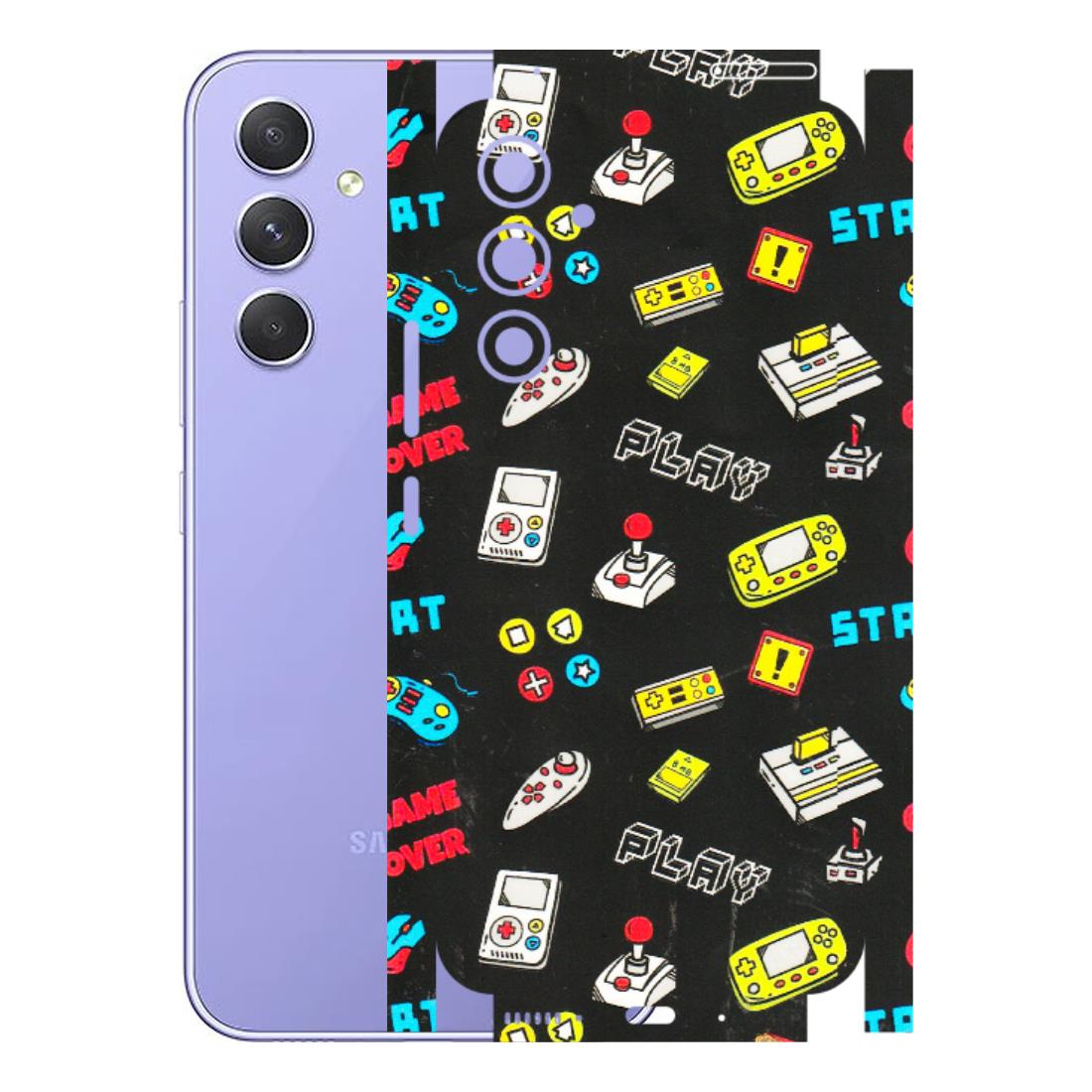 Samsung A/S Series Phone Skins (All Models) - Gaming Doodles - 3D Embossed Finish (L-224) Samsung Galaxy A54 (5G)