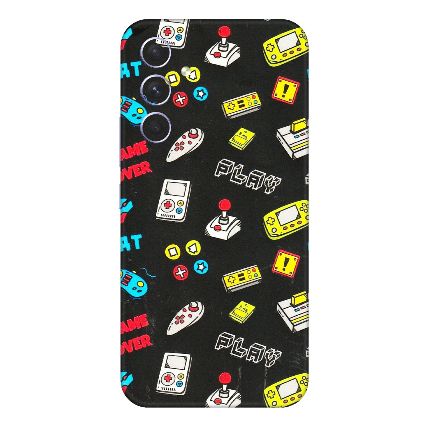 Samsung A/S Series Phone Skins (All Models) - Gaming Doodles - 3D Embossed Finish (L-224) Samsung Galaxy A54 (5G)