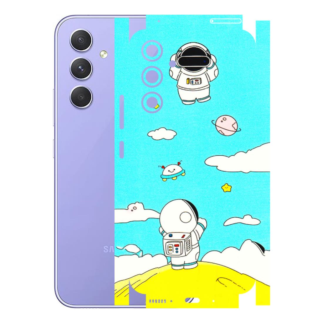 Samsung A/S Series Phone Skins (All Models) - Blue Skies Astro Float - 3D Embossed Finish (L-230) Samsung Galaxy A54 (5G)