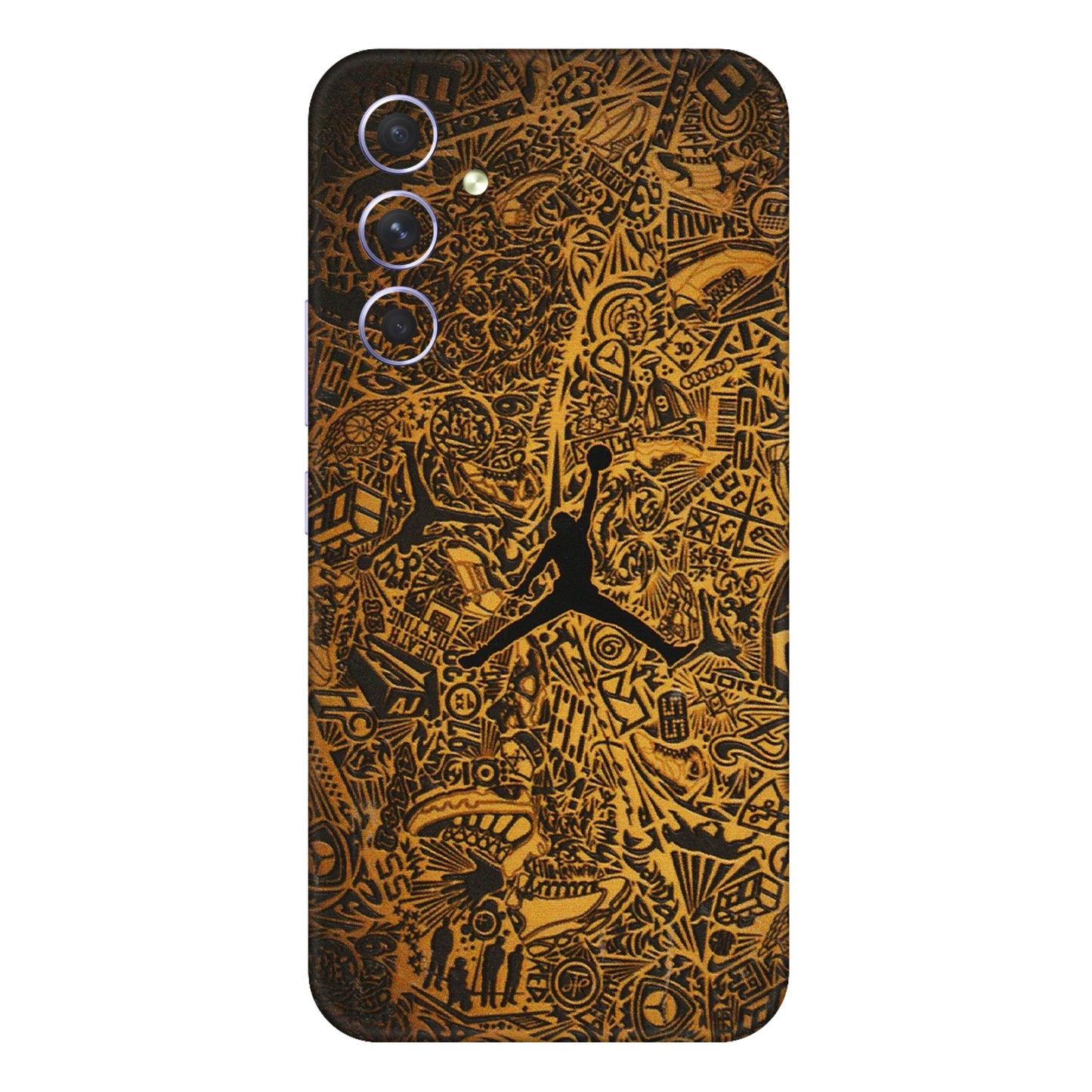 Samsung A/S Series Phone Skins (All Models) - Premium Gold Basketball Player - 3D Embossed Finish (L-236) Samsung Galaxy A54 (5G)