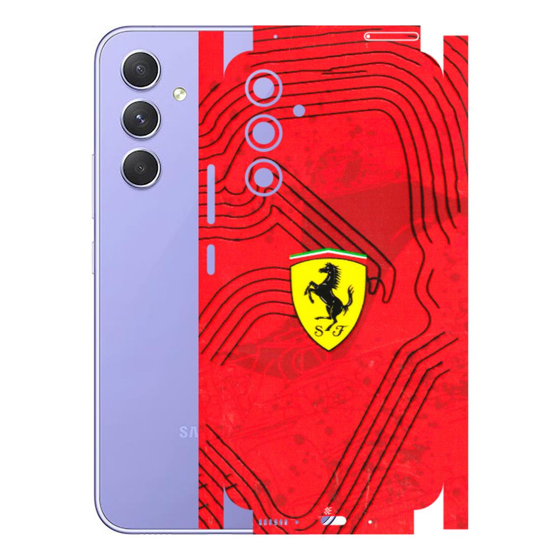 Samsung A/S Series Phone Skins (All Models) - Red Ferrari Logo Stylish - 3D Embossed Finish (L-238) Samsung Galaxy A54 (5G)