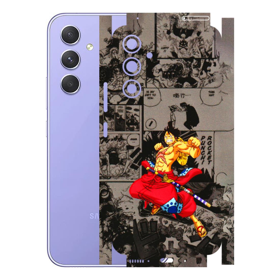 Samsung A/S Series Phone Skins (All Models) - One Piece Rocket Punch Manga - 3D Embossed Finish (L-25) Samsung Galaxy A54 (5G)