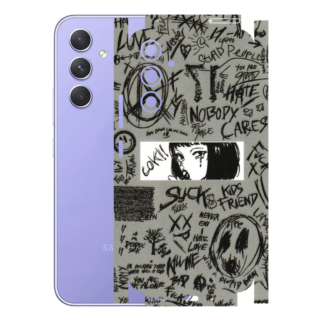 Samsung A/S Series Phone Skins (All Models) - Never Have Love Anime - 3D Embossed Finish (L-260) Samsung Galaxy A54 (5G)