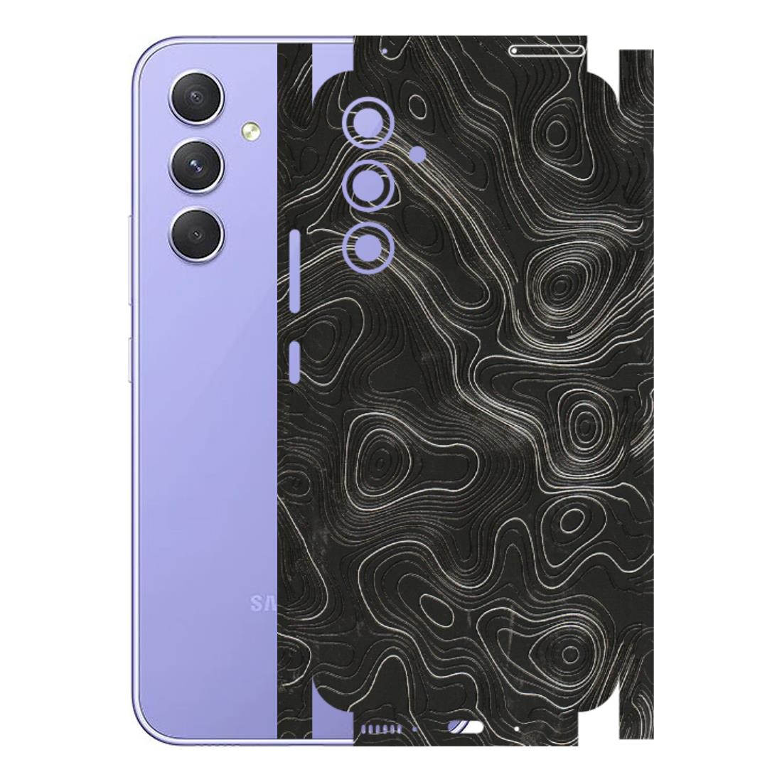 Samsung A/S Series Phone Skins (All Models) - Abstract White Line Map - 3D Embossed Finish (L-269) Samsung Galaxy A54 (5G)
