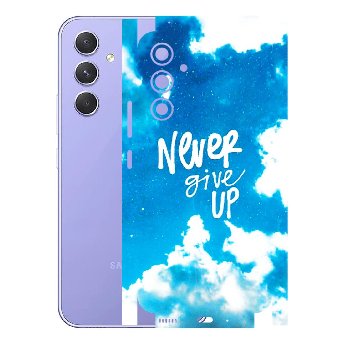 Samsung A/S Series Phone Skins (All Models) - Never Give Up - 3D Embossed Finish (L-279) Samsung Galaxy A54 (5G)