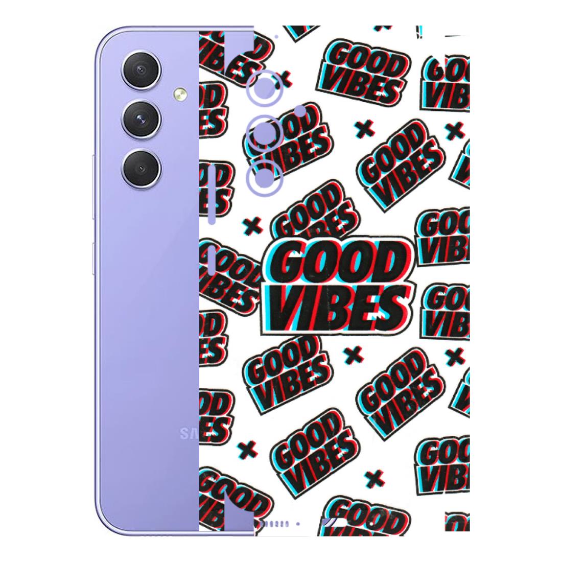 Samsung A/S Series Phone Skins (All Models) - Good Vibes - 3D Embossed Finish (L-282) Samsung Galaxy A54 (5G)