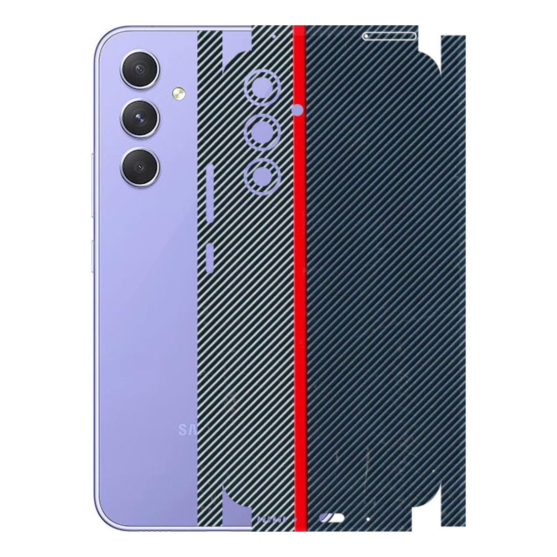 Samsung A/S Series Phone Skins (All Models) - Blue Sober Lines - 3D Embossed Finish (L-305) Samsung Galaxy A54 (5G)